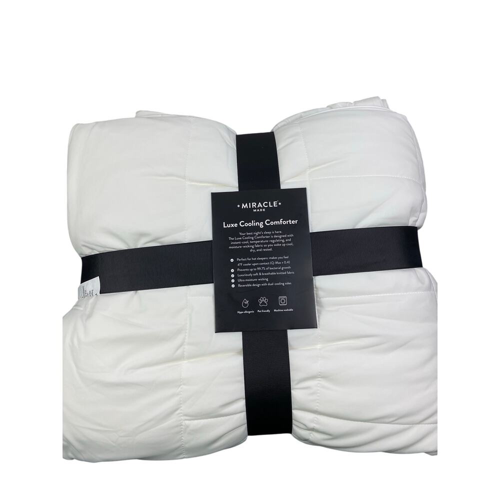 New Miracle Made All-Season Duvet Insert Comforter –Silver Treated Cotton Fabric